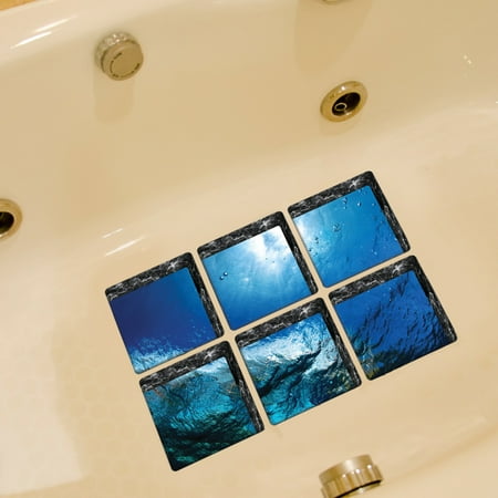 

WNG 13x13cm Bathtub Pattern Water 3D Shadow Slip Sticker 6pcs Bathroom Products