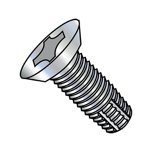 10-32X1/2 Phillips Flat Undercut Thread Cutting Screw Type F Fully Threaded Zinc (Pack Qty 10,000) BC-1108FPU