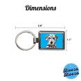 thumbnail image 3 of Dalmatian Dog Head Staring Metal Rectangle Keychain, 3 of 7