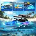 thumbnail image 3 of TOLLCY Remote Control Boat for Kids, 2Pack RC Boats with LED Lights for Pools Lakes River & Bathtub, 2.4Ghz Control, Whole Body Waterproof, 2 Rechargeable Batteries S, 3 of 6
