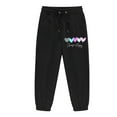 thumbnail image 4 of Hessimy Toddler Boys Girls Spring Summer Cartoon Print 2Pcs Long Sleeve Sweatshirt Sweatpants Casual Sweatsuit, Sweatpants Comfort(Black,4-5 Years), 4 of 6
