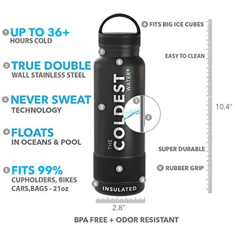 The Coldest Water 12 oz White and Silver Double Walled Vacuum