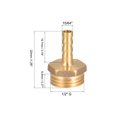 thumbnail image 2 of Adaptador de conector de manguera de latón 6 mm acanalado x 1/2" G macho, 2 of 3