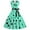 Green, variant on asdoklhq Summer Cocktail Dresses Beach Dresses for Women Women Vintage V-Neck Sleeveless Print Evening Party Prom Dress Blue M