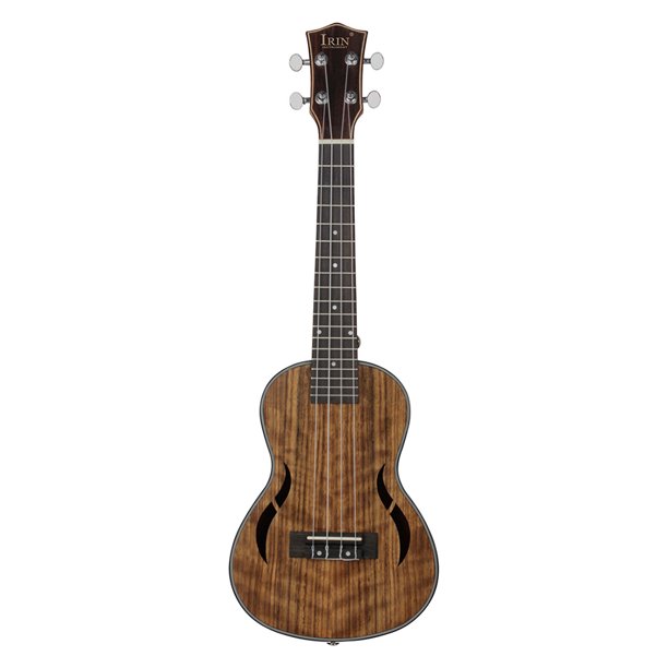 Ukelele de nogal de 26 pulgadas, cuatro cuerdas, guitarra acústica pequeña para principiantes (marrón claro)