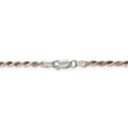 thumbnail image 3 of Primal Silver Sterling Silver 2.5mm Rose Vermeil Diamond-cut Rope Chain, 3 of 7