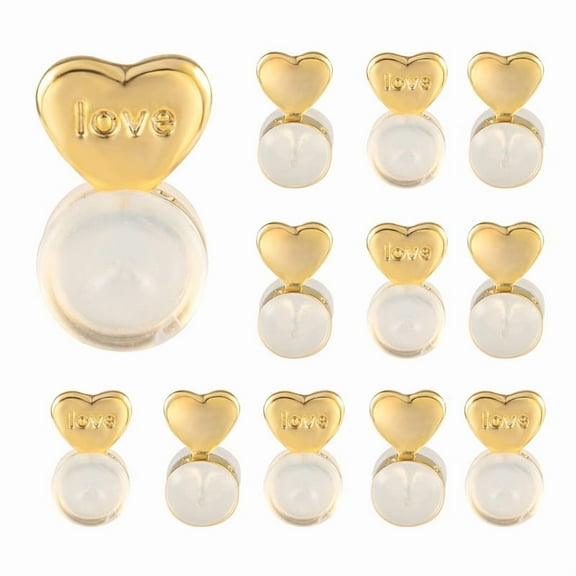 Rubber Earring Backs for Droopy Ears, Silicone Earring Lifter for Heavy Earrings and Studs, Secure Earing Backs Replacement 6 Pairs