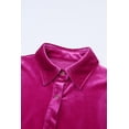 thumbnail image 6 of Women's Elegant Rosy Velvet Button Up Dress with Ruffled Details - [ZhiHiMeRi] | (US 4-6)S, 6 of 12