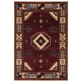 thumbnail image 2 of United Weavers Rustic Forest Bayard Southwestern Border Accent Rug, Burgundy, 1'10" x 2'8", 2 of 9