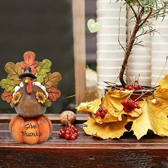 Thanksgiving Table Decor Fall Figurine Tabletop Resin Pumpkin Decorations Autumn Ornaments for Home