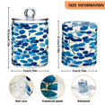 thumbnail image 3 of Clear Storage Jar 2.75x 4.13 Inches One Sizex2 Cotton Swabs Cans Translucent Plasticental Floss Cans Cotton Pads Cans Bathroom Canisters Blue Fruit, 3 of 7