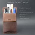 thumbnail image 4 of Diodrio Protector De Bolsillo Estuche De Cuero Para Bolígrafos Organizador Para Camisas Batas De Laboratorio Capacidad Para 5 Bolígrafos Diseñado Para Mantener Los Bolígrafos En El Interior Cuando Se, 4 of 5