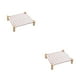 thumbnail image 4 of Methold Cama de para mascotas pequeñas, tela de algodón y lino para comodidad durante todo el año, cama para mascotas desmontable y lavable S Miel Melocotón Conjunto 2Conjunto, 4 of 6