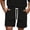 Black, variant on Migroa Mens Casual Shorts Outdoor Beach Shorts Elastic Waist Drawstring Athletic Workout Gym Jogger Shorts for Running Vacation with Pockets Black L