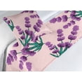 thumbnail image 3 of Lavender Pattern Bed Runner Set, Watercolor Romantic Botany Artwork with Floral Boho and Leaves, Decorative Bedding Scarf & a Pillow Sham for Hotels Homes, Twin, Jade Green and Purple, by Ambesonne, 3 of 3
