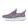 thumbnail image 6 of Winter Running Shoes for Women Warm Furry Lined Slip on Walking Shoes Lace up Fashion Sneakers Cold Weather Outdoor Athletic Shoes Light Purple Size 6, 6 of 9