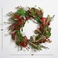 thumbnail image 4 of SAFAVIEH Faux 30 Inch Myrtle Led Wreath W/ Red Bells, Green/Red, 4 of 7