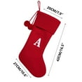 thumbnail image 6 of AuroraX Farmhouse Christmas Stockings Personalized with Initials Plush Monogrammed Knitted Xmas Hanging Stocking 16" Big Size Candy Stocking Bag for Family Christmas Decor(Red), 6 of 6