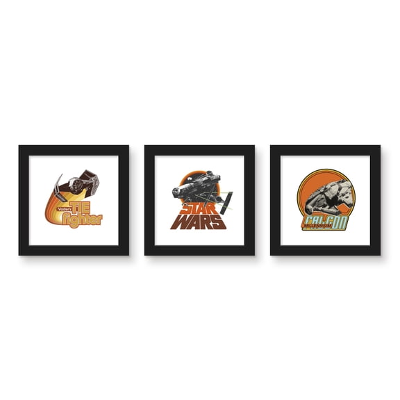 Gallery Pops Star Wars - Retro Spacecraft Wall Art Bundle (3-Pack)