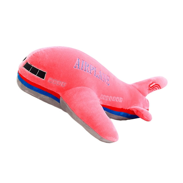 MasteelfCA 40cm Jouet en Peluche en Forme d'Avion Coussin Adorable Poupée Jouet pour Enfants Peluche Rouge