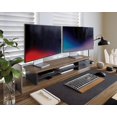 thumbnail image 4 of Dual Monitor Stand Riser With Drawers Wood & Acrylic Desktop Organizer for Computer Laptop Printer TV Screen Riser, 4 of 9