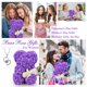 thumbnail image 4 of K Kymake Regalos Del Día De San Valentín Para Ella Oso De Rosa Regalos Para Mujer Oso De Peluche Rosa Regalos De Cumpleaños Para Novia Esposa Oso De Flores Con Collar Te Amo En 100 Idiomas, 4 of 5