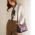 thumbnail image 1 of Bolso bandolera de flores bordadas para mujer Bolso multicapa con cremallera púrpura Ndcxsfigh Para Estrenar, 1 of 4