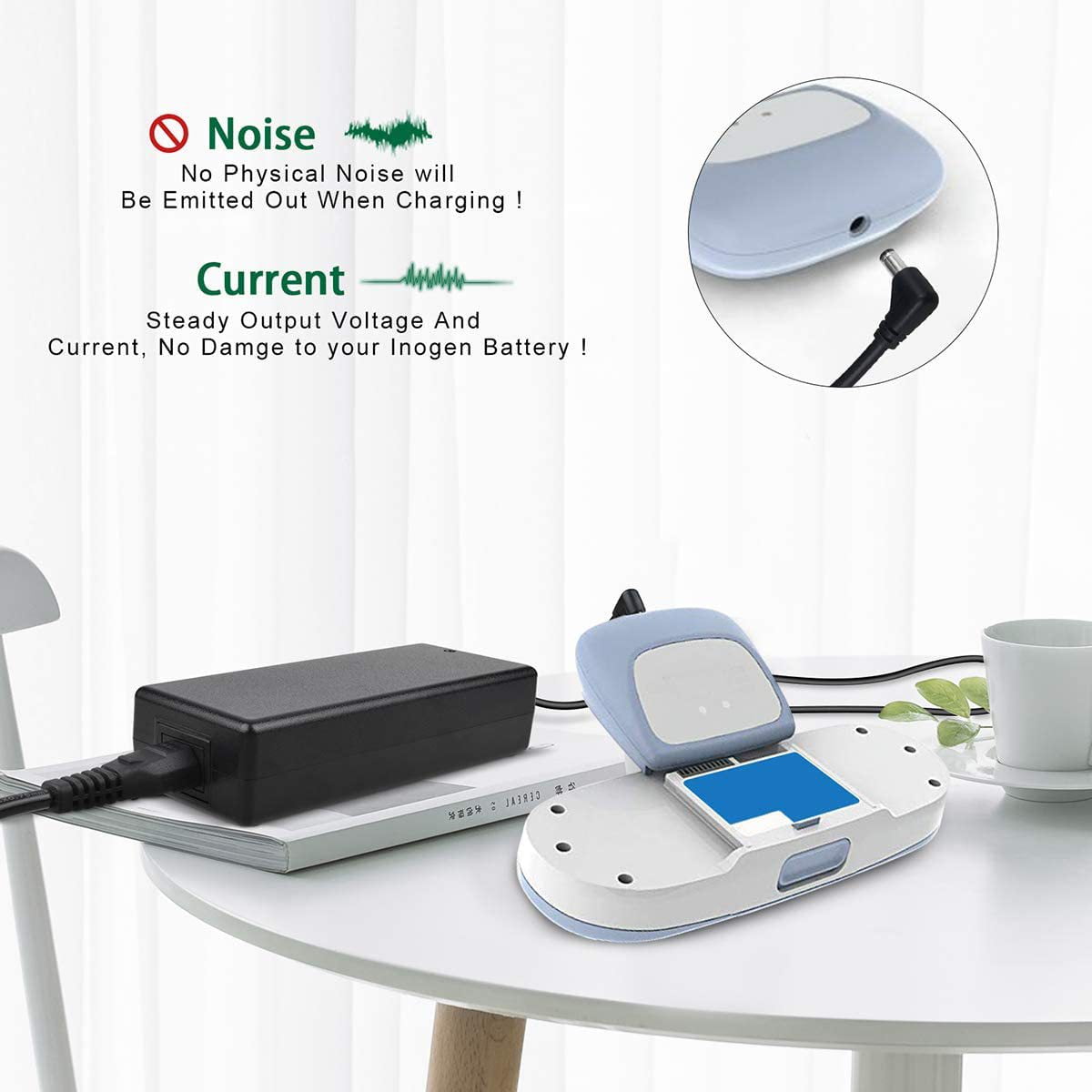 FITE ON 19V 6.32A Power Supply 120W 19 Volt AC Adapter 100V-240V 50-60Hz AC  to DC 19V 6.32A Power Adapter 6320mA Converter with 5.5mm x 2.1mm 2.5mm