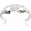 Women's Sterling Silver Adjustable Fenian Claddagh Fashion Toe Ring