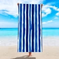 thumbnail image 4 of Toalla de playa de microfibra de doble cara, terciopelo, secado rápido, suave, absorbente, sin arena, toalla rectangular grande para viajes, piscina y natación., 4 of 6