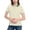 Beige, variant on Womens Short Sleeve Shirts Classic Contrast Collar Cuffs Textured Mesh Fabric Slim Fit Versatile Tops
