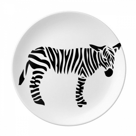 

Black Animal Pinto Outline Natural Plate Decorative Porcelain Salver Tableware Dinner Dish
