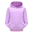thumbnail image 4 of Rrunsv Girls Sweatshirt Girls Fleece Hoodie with Long Sleeves Purple,6-7 years, 4 of 4