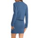 thumbnail image 3 of Conjunto Casual de 2 Piezas INSPIRE CHIC para Mujer, Chaqueta Corto de Suéter Elástico y Falda, Talla L Azul, 3 of 6