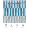 thumbnail image 5 of Colorful Stripe Wrap Around Bed Skirts for California King Bed 18" Drop,Bed Skirt with Adjustable Elastic Belt Dust Ruffle Bed Valance Modern Teal Blue Green Vertical Striped Bed Frame Cover, 5 of 7