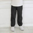 thumbnail image 2 of kpoplk Boys Fleece Sweatpants Kids Elastic Waist Casual Joggers Active Athletic Pants with Pockets(Black,5-6 Y), 2 of 6