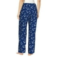 thumbnail image 2 of Disketp Nautical Anchors Print Women's Comfy Pajama Pants Casual Drawstring Palazzo Lounge Wide Leg Pants, 2 of 7
