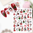 thumbnail image 5 of JYYYBF Christmas Nail Stickers, Self-adhesive Santa Claus Snowflake Elk Pattern Winter Nail Design for Christmas Nail Decoration, 5 of 8