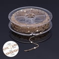 thumbnail image 3 of Brass Link Chains Cable Chains with Spool Soldered with Flat Round Link Real 18K Gold Plated 1.5x1x0.3mm about 32.8 Feet(10m)/roll, 3 of 8