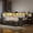 Gray, variant on Euroco Wood Full Size Platform Bed with Upholstery Storage Headboard and Trundle, Daybed with Desk, USB Ports and LED Light, Gray