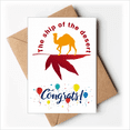 thumbnail image 1 of outline boat desert Wedding Cards Congratulations Greeting Envelopes, 1 of 3