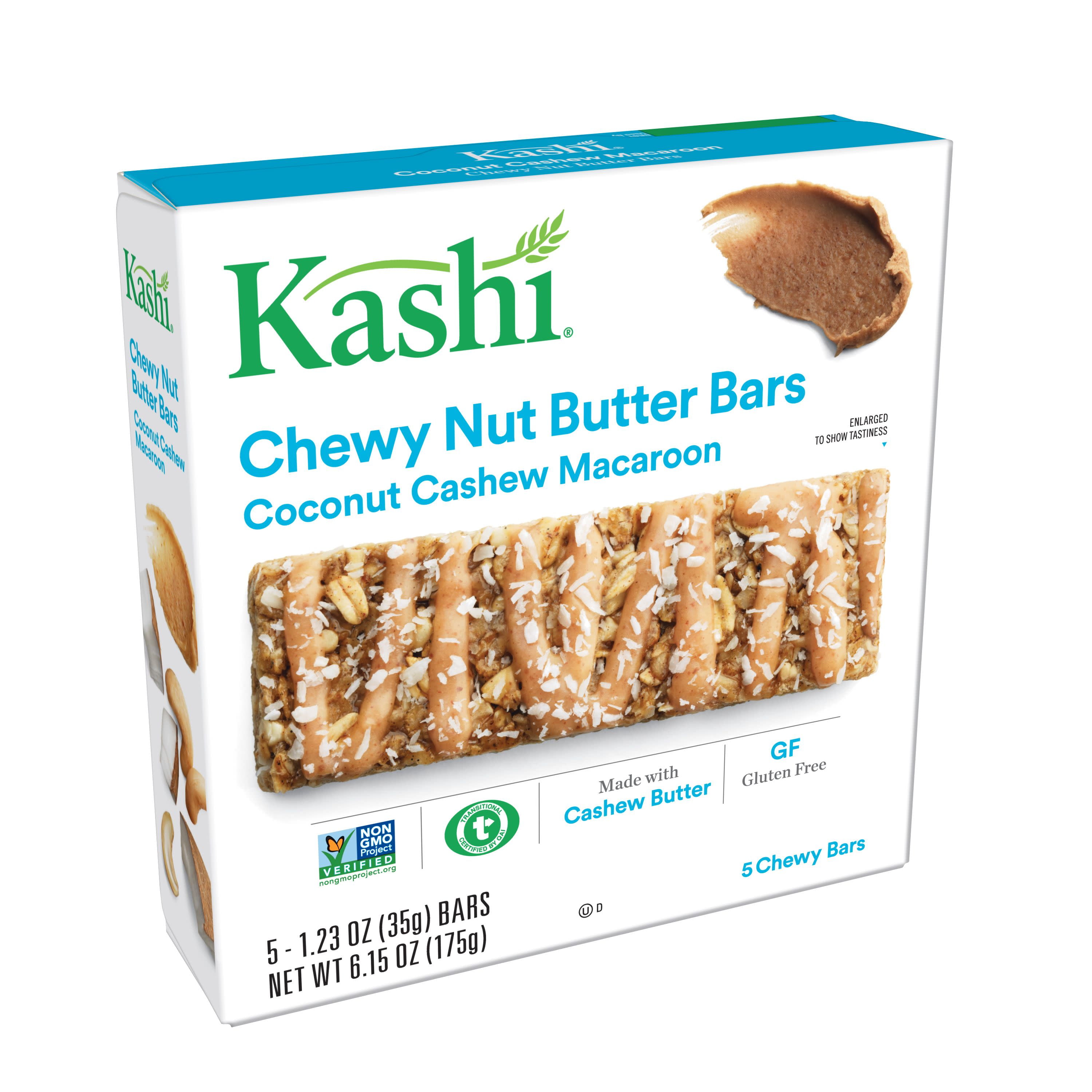 Kashi, Chewy Nut Butter Bars, Coconut Cashew Macaroon, 6.15 Oz, 5 Ct