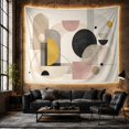 thumbnail image 6 of Abstract Geometric Composition on Off-White Background, Serene Minimalist for Art Lovers, Modern Decor Wall Art, Housewarming Gift, Tapestry Wall Hanging for Living Room and Bedroom, 6 of 7