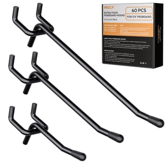 Uxcell 50 Pack 2 Pegboard Hooks, Metal Tool Organizer Hooks Fit 1 8 Pegboard Silver