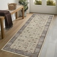thumbnail image 5 of COZONY Washable Runner Rug, Beige 2x6ft, Floral Soft Low Pile Non-Slip Carpet for Hallway, Entryway, or Bedroom, 5 of 6