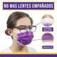 thumbnail image 3 of Cubrebocas desechable 3 capas de proteccion, comodos transpirables para Adulto, 50,Morado Lutema 3-Ply, 3 of 6