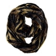thumbnail image 1 of Peach Couture Faux fur Leopard Zebra Print Plush Cowl Collar Infinity Loop Scarf, 1 of 1