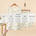 thumbnail image 4 of Bxsruta Women's Floral Print Pajama Set Sleeveless Ruffle Trim Top and Shorts 2 Piece Sleepwear for Women Lightweight Lounge Wear, 4 of 8