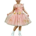 thumbnail image 2 of qolati Baby Girl Tulles Dress Toddler Flower Girl Dress Floral Embroidery Formal Princess Birthday Party Dresses Summer Tutus Sundress, 2 of 9