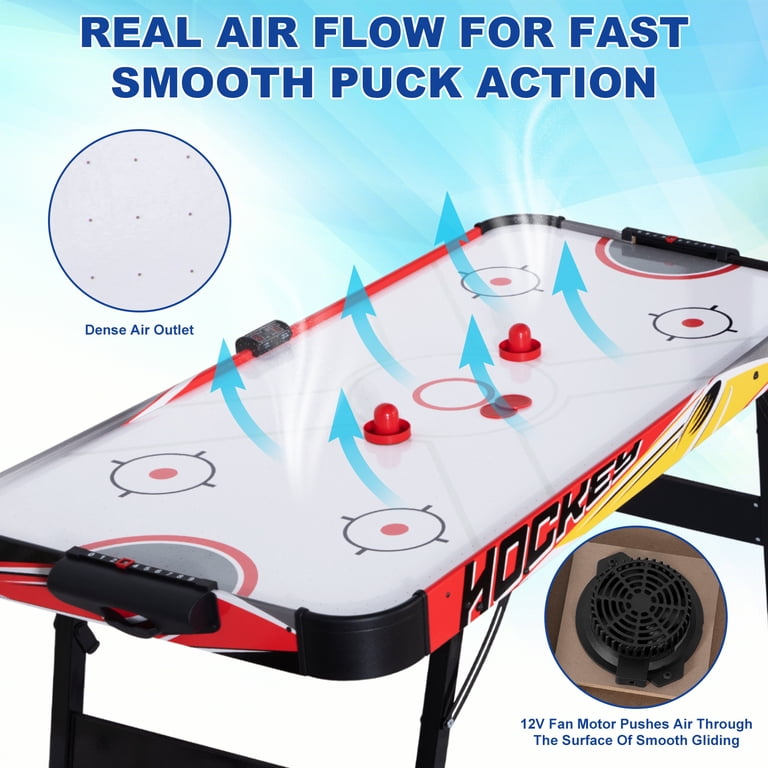 Jeu De Air Hockey De Table - Dimensions 53L X 33L X 10H Cm - Avec 2 Palets Et 2 Crosses - Neuf